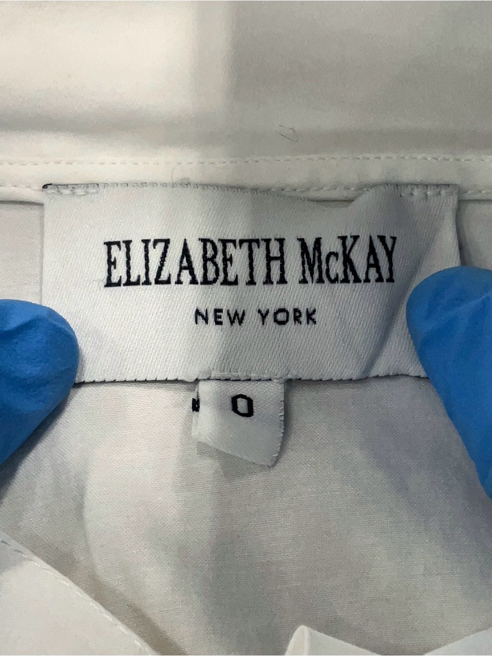 Elizabeth McKay White Ruffled Collar Button-Front Blouse - Picture 3 of 3